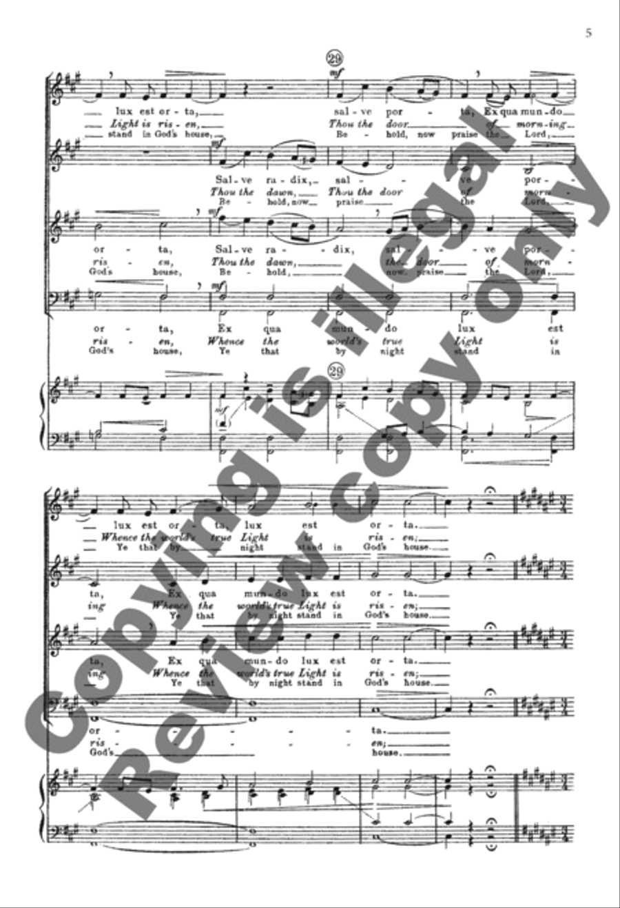 Ave Regina Caelorum (Queen of the Heavens) (Behold, now praise the Lord) 4-Part scores gallery preview page 5