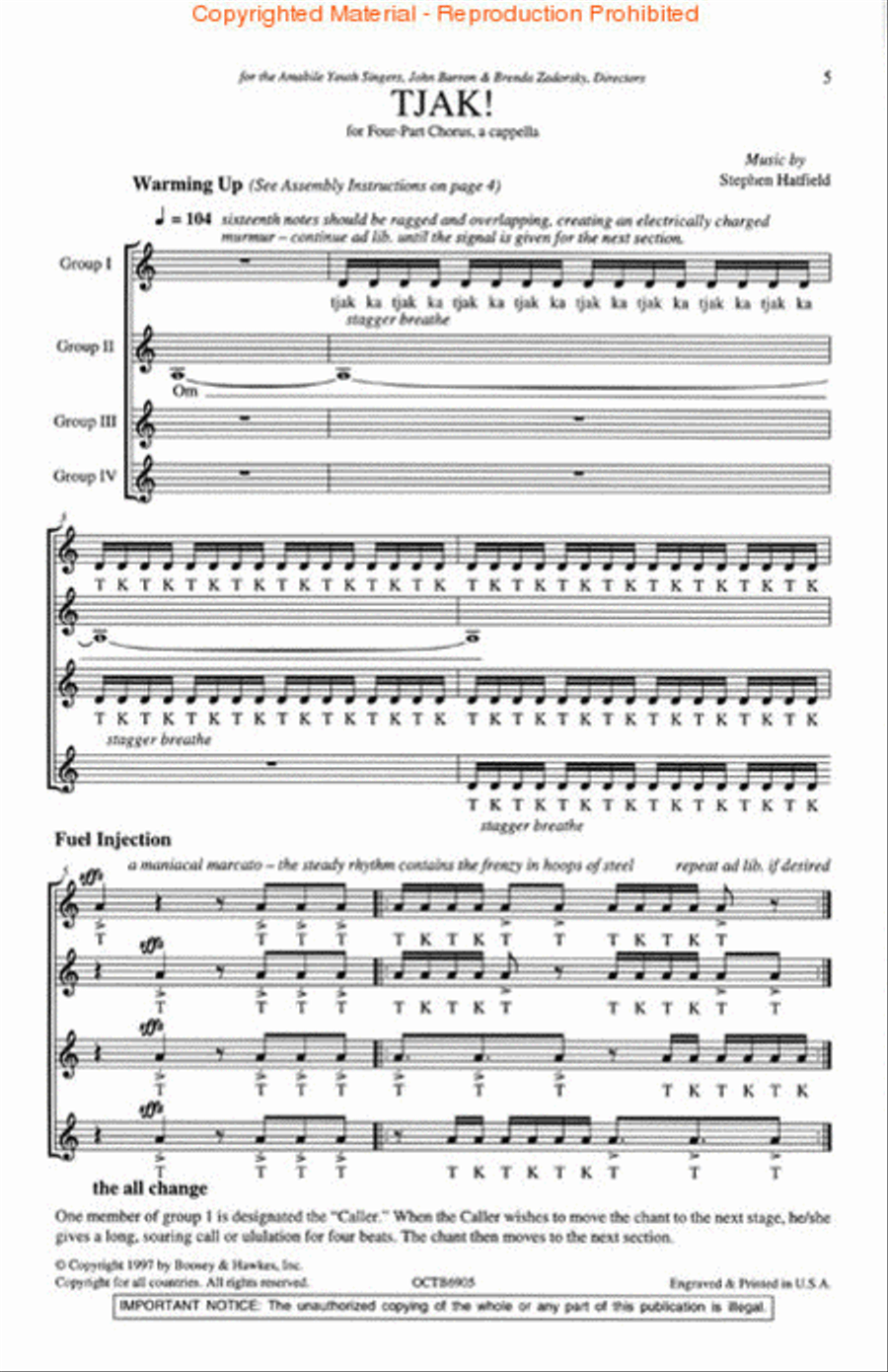 Tjak! 4-Part scores gallery preview page 2