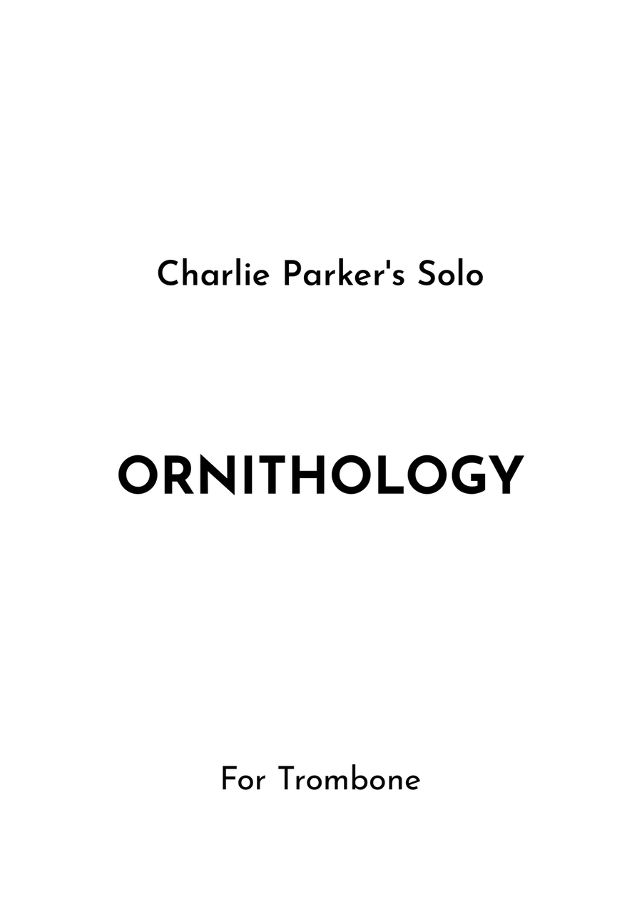 Ornithology Ornithology Trombone Solo scores gallery preview page 1
