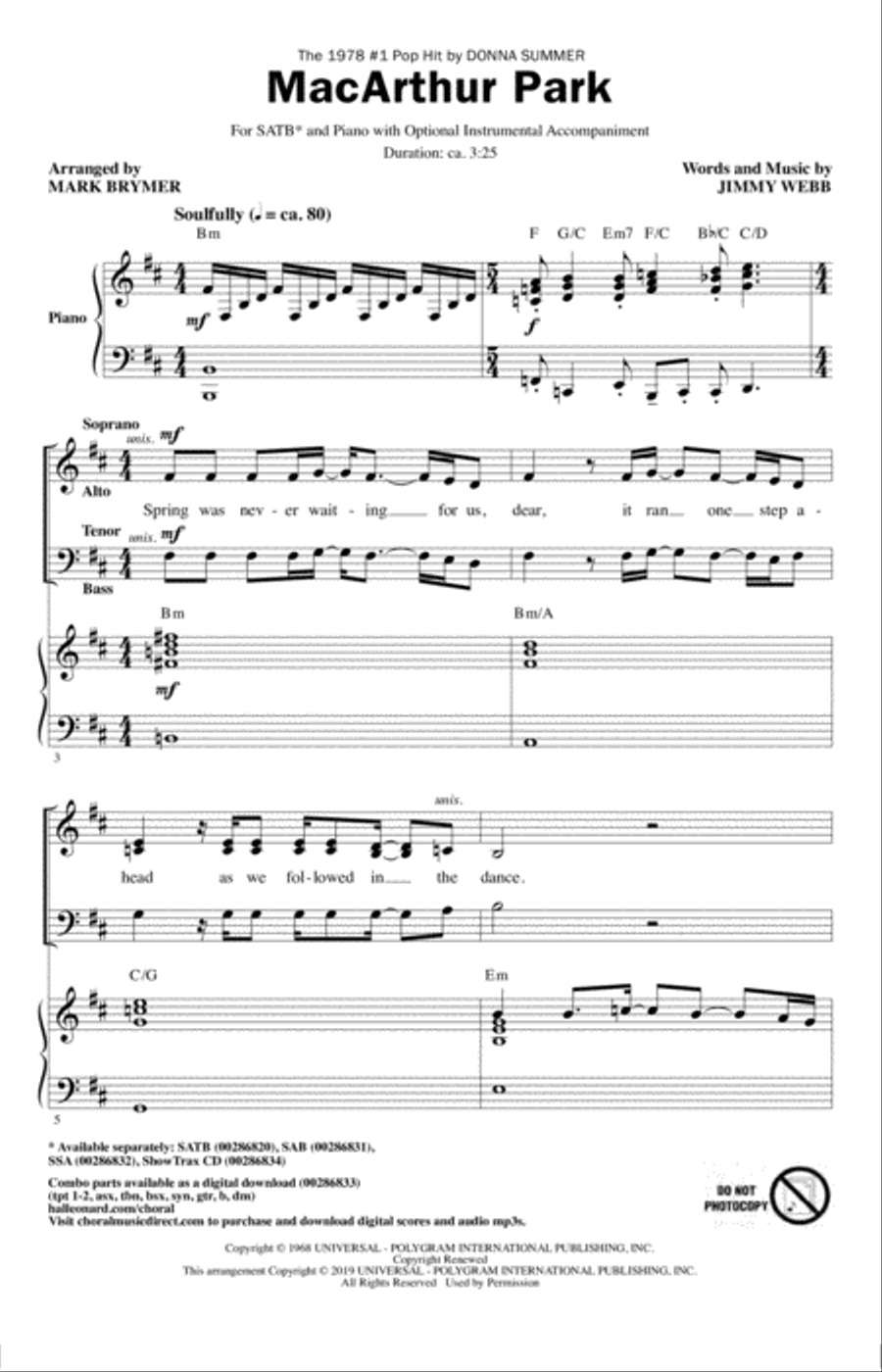 MacArthur Park (arr. Mark Brymer)