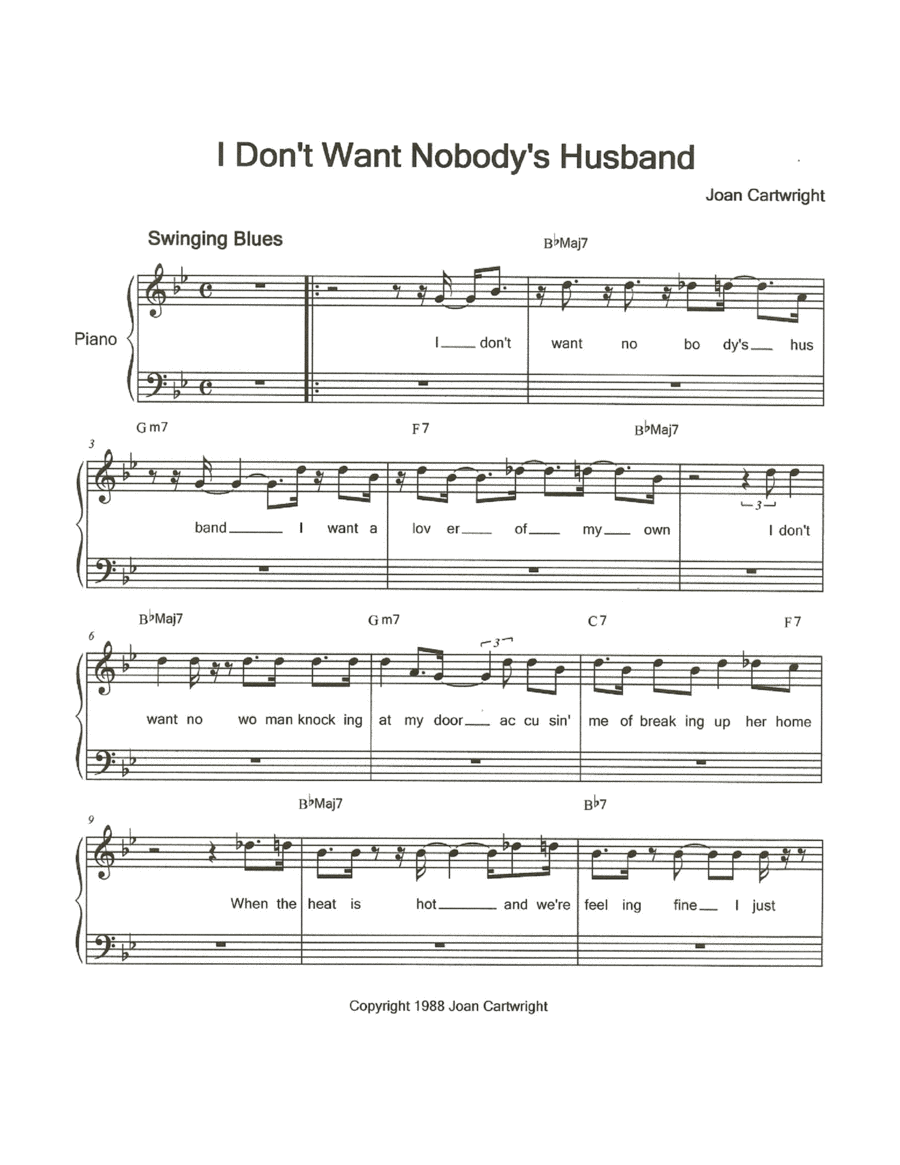 I Don't Want Nobody's Husband