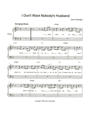 Book cover for I Don't Want Nobody's Husband