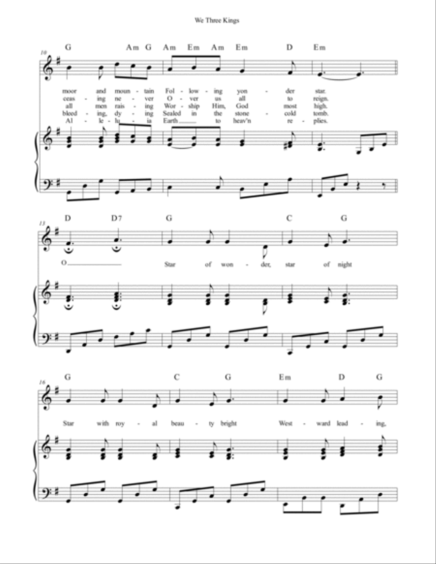 We Three Kings We Three Kings Voice scores gallery preview page 2