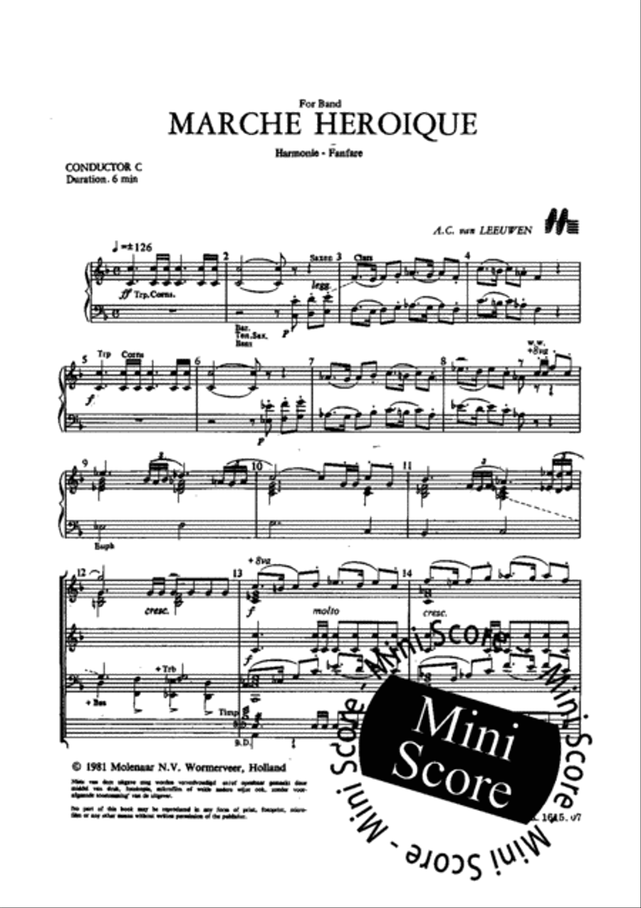Marche Heroique Concert Band scores gallery preview page 5