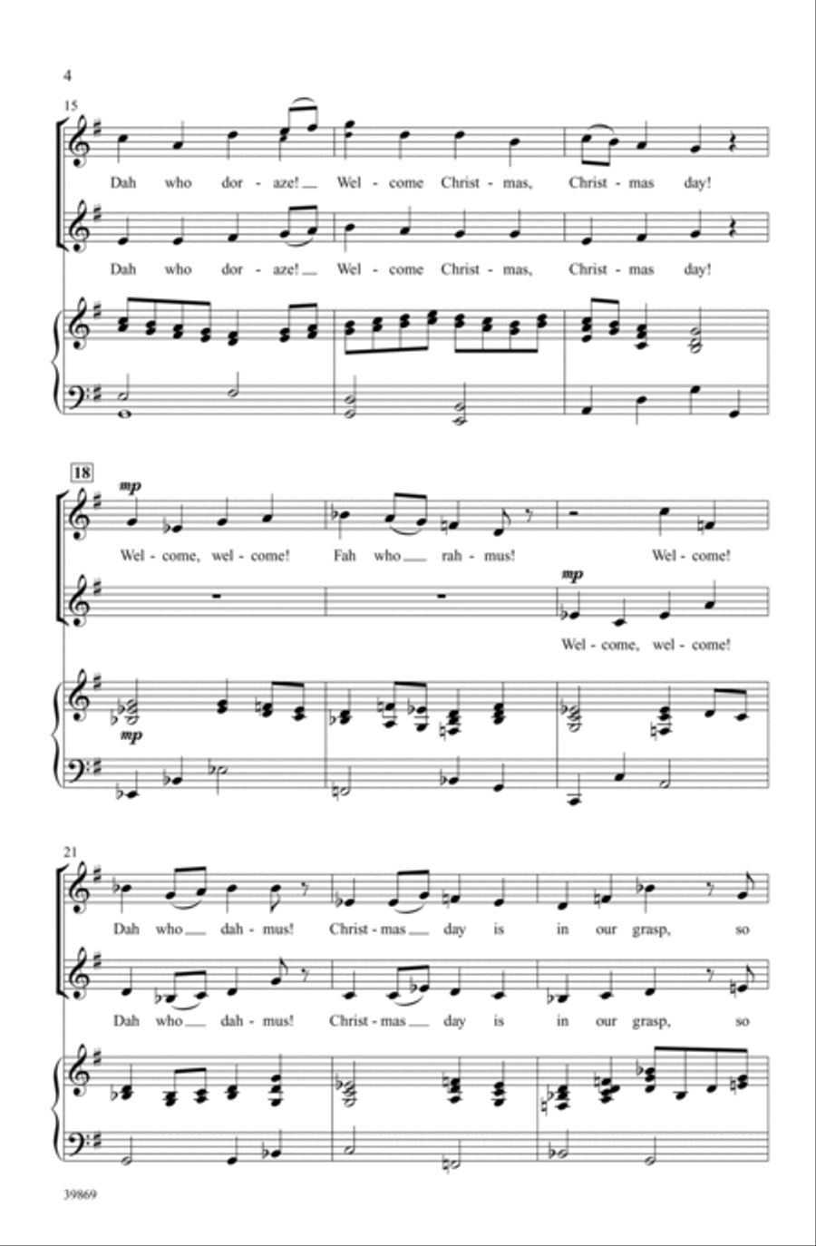 Welcome Christmas (from How the Grinch Stole Christmas) Choir scores gallery preview page 3