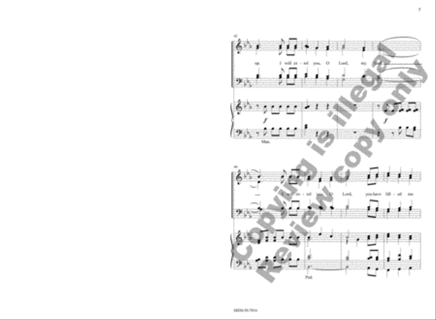 I Will Extol You, O Lord (Choral Score) image number null