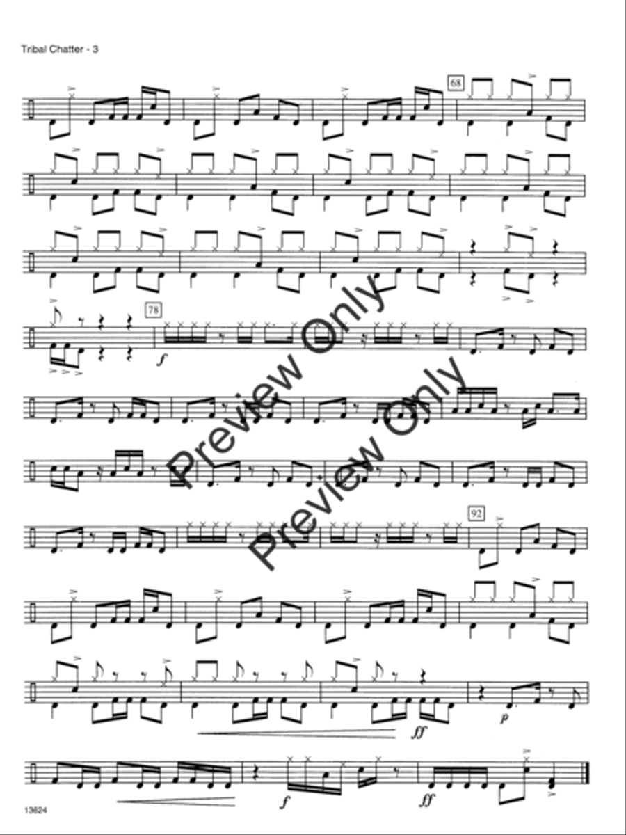 Tribal Chatter Percussion scores gallery preview page 4