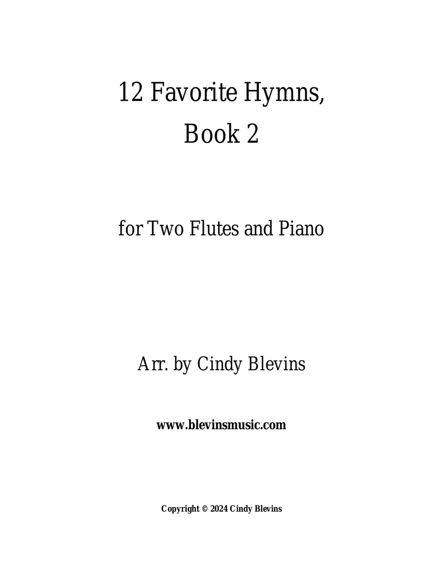 12 Favorite Hymns, Book 2, Two Flutes and Piano Flute Duet scores gallery preview page 6