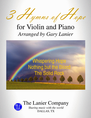 Book cover for 3 HYMNS OF HOPE (for Violin and Piano with Score/Parts)