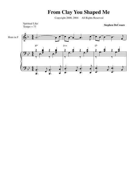 From Clay You Shaped Me (Solo with SATB) image number null