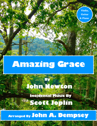 Book cover for Amazing Grace / The Entertainer (Trio for Violin, Guitar and Piano)