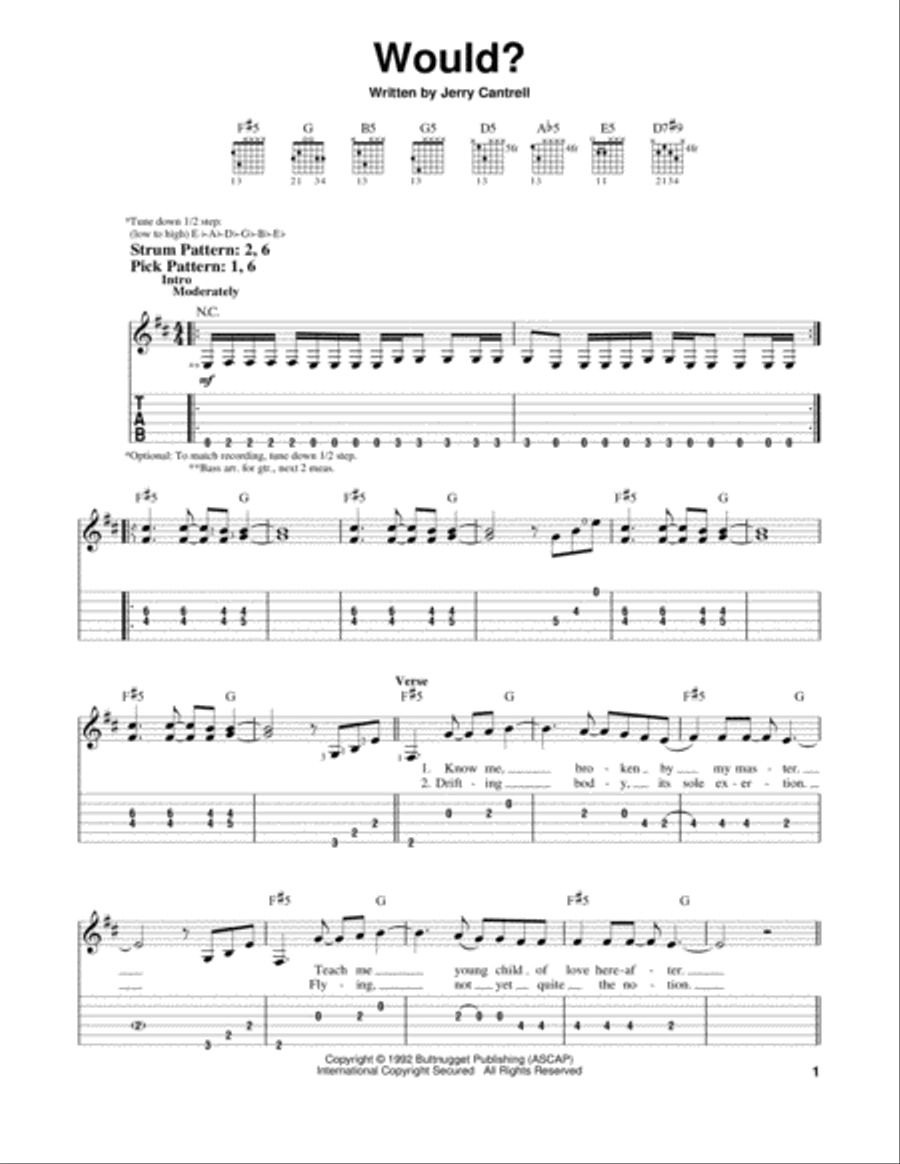 Would? Would? Acoustic Guitar scores gallery preview page 1