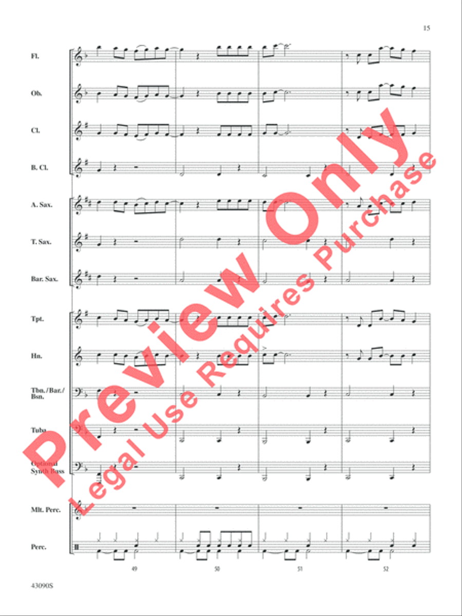 Everything Is Awesome (Awesome Remixxx!!!) (from The Lego Movie) Concert Band scores gallery preview page 15