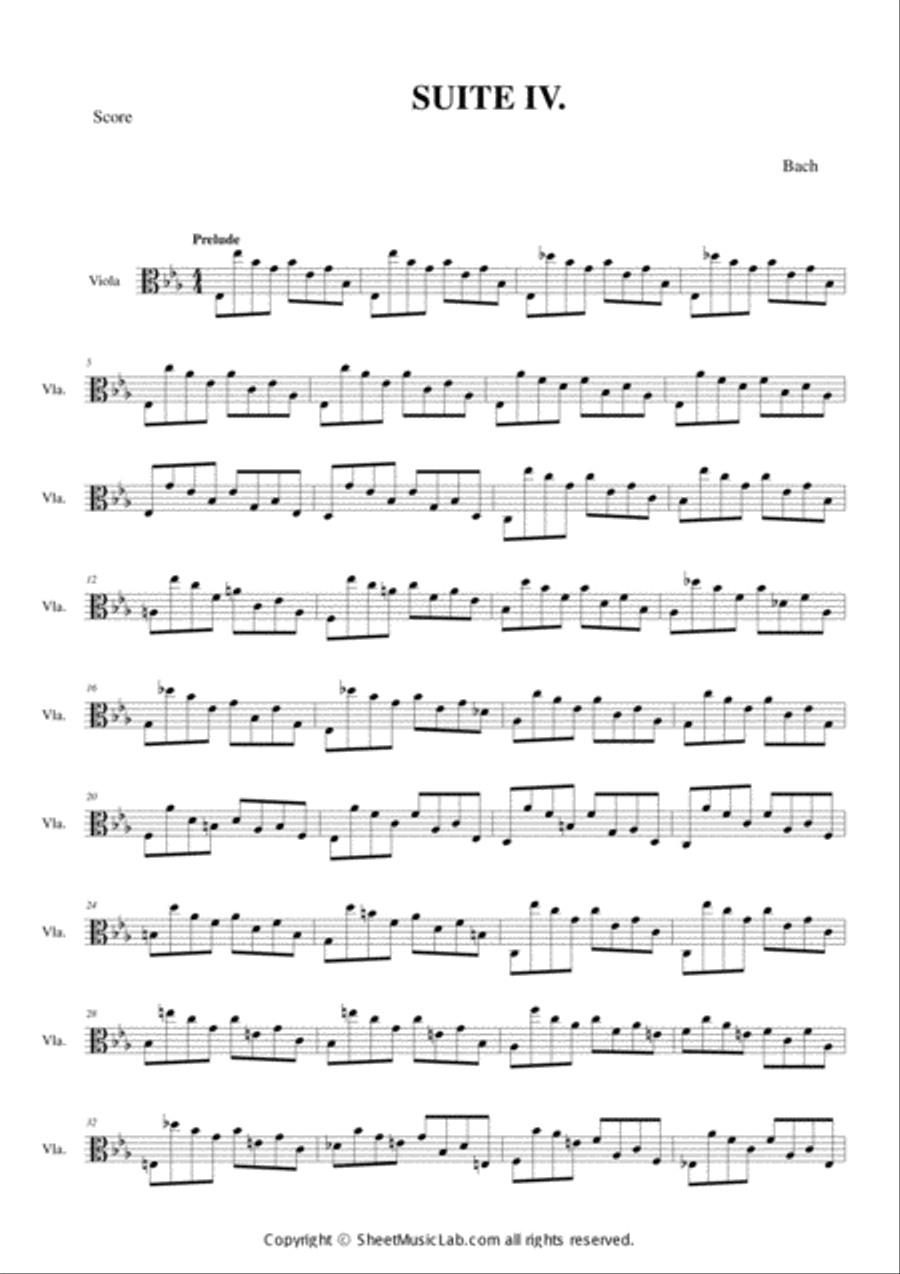 J. S. Bach : SUITE IV