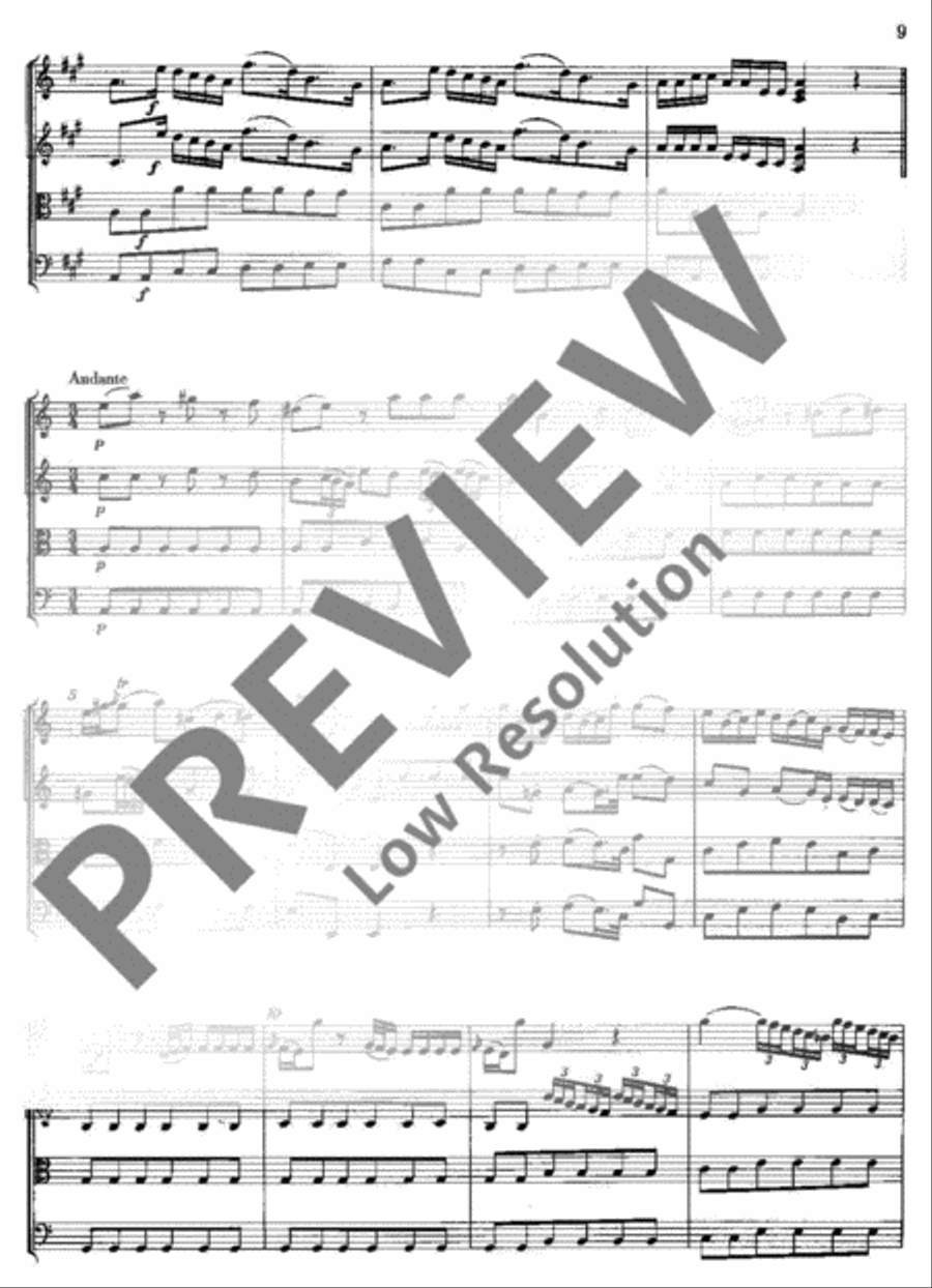 Sinfonia A Major String Orchestra scores gallery preview page 10