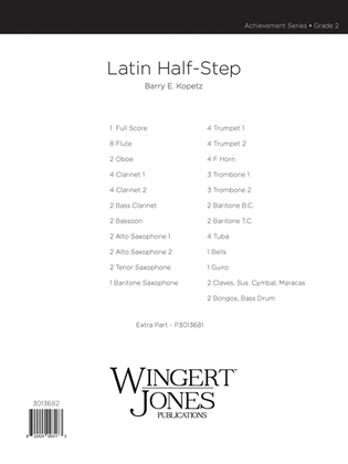 Latin Half Step - Full Score