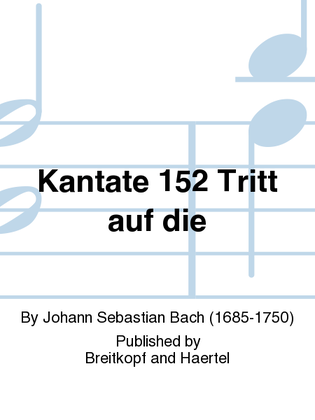 Book cover for Cantata BWV 152 "Walk in the way of Faith"