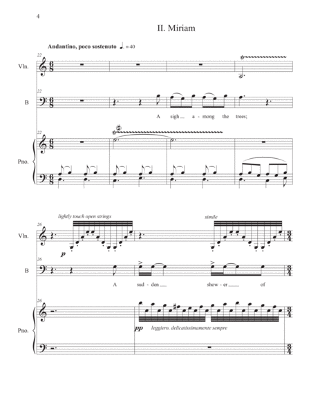 Others: Songs on Tanka by Jun Fujita for Baritone, Violin, and Piano [Score and Part] image number null