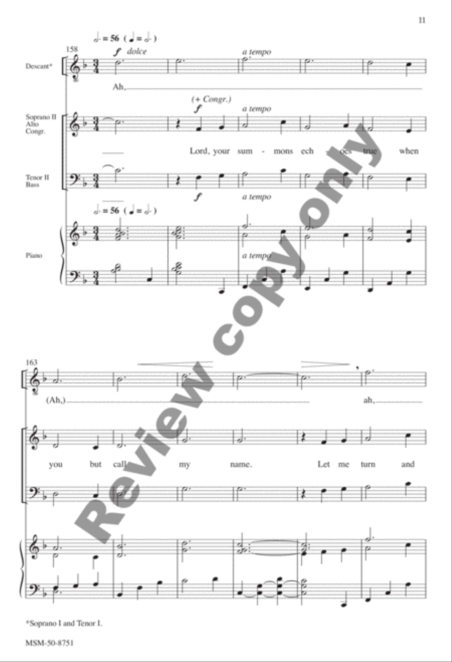 Will You Come and Follow Me 4-Part scores gallery preview page 24