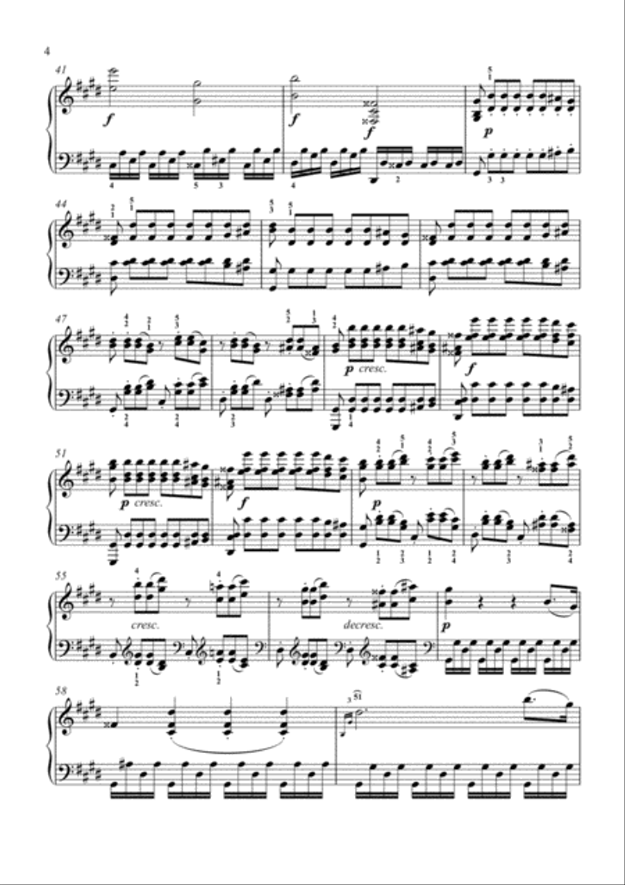 Moonlight sonata 3rd movement Piano Solo scores gallery preview page 4