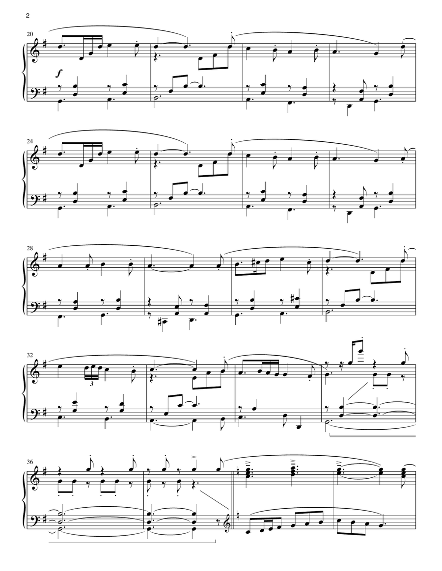 Now Thank We All Our God Piano Solo scores gallery preview page 2