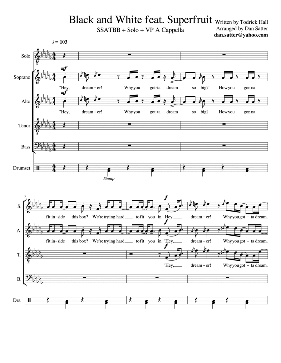 Black And White Divisi scores gallery preview page 1