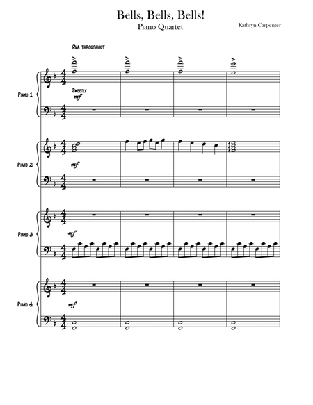 Bells, Bells, Bells (Piano Quartet - Four Hands) image number null