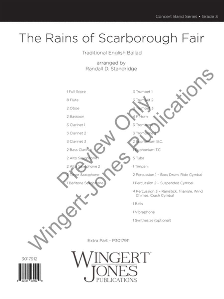 The Rains of Scarborough Fair Concert Band scores gallery preview page 2