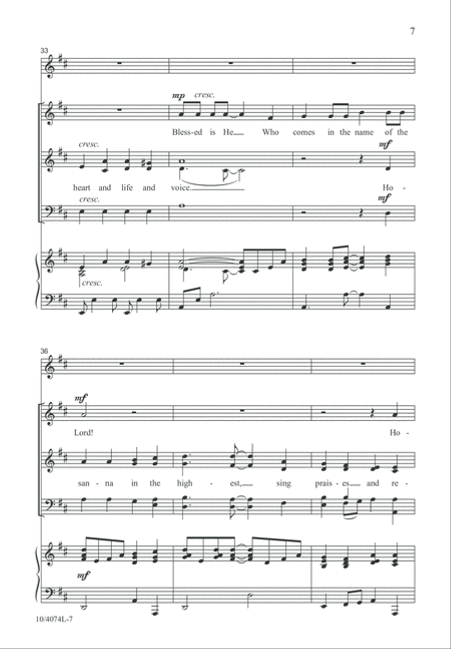 Blessed Is He Who Comes 4-Part scores gallery preview page 8