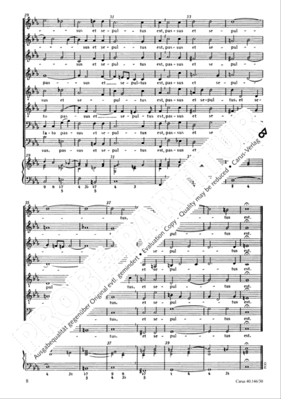 Crucifixus, SV 259 SSAATTBB scores gallery preview page 9