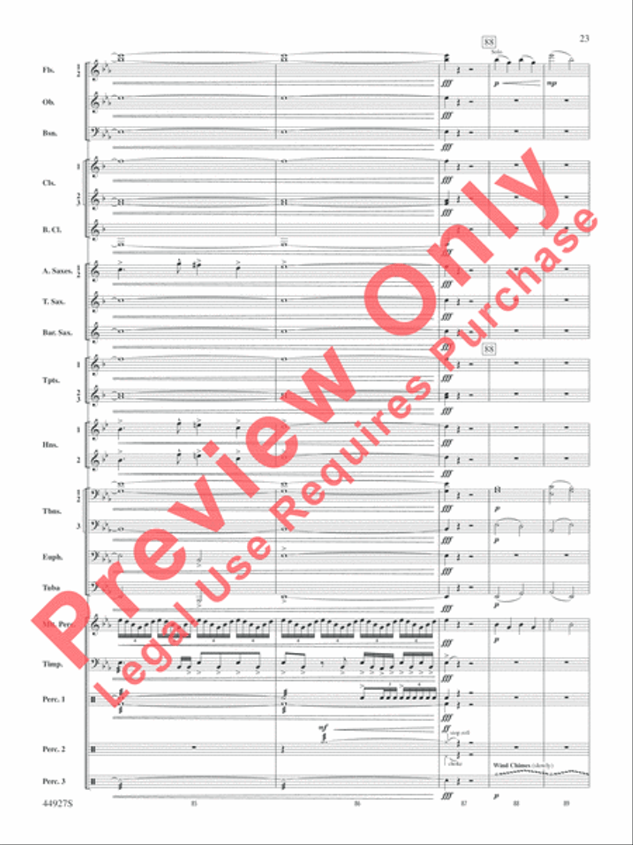 At the Movies with John Williams Concert Band scores gallery preview page 48