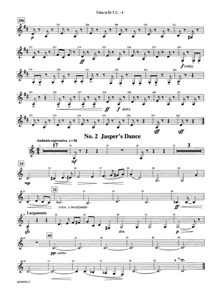 Pineapple Poll (Suite from the Ballet): (wp) E-flat Tuba T.C.