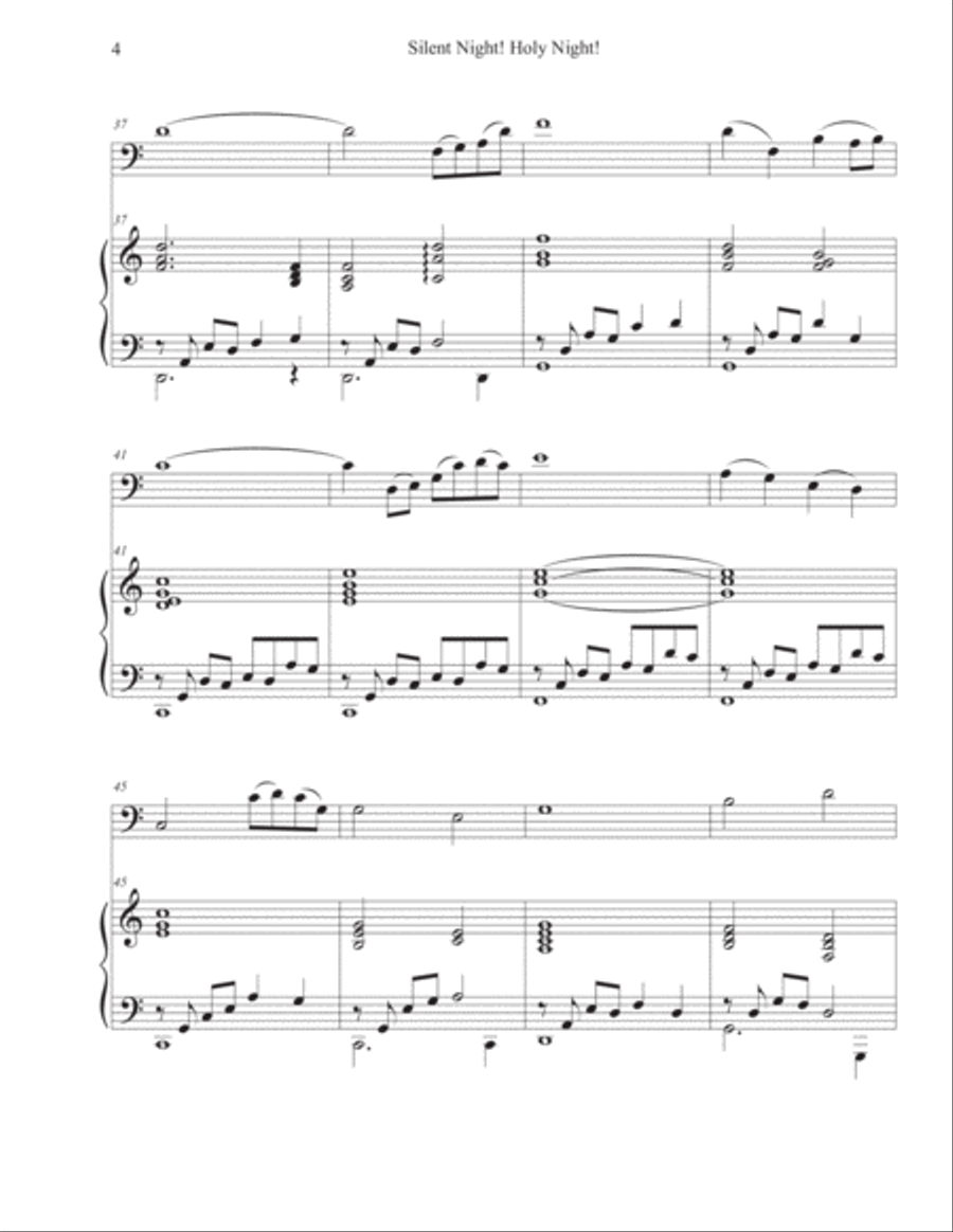 Silent Night! Holy Night! (Cello-Piano) Piano scores gallery preview page 4