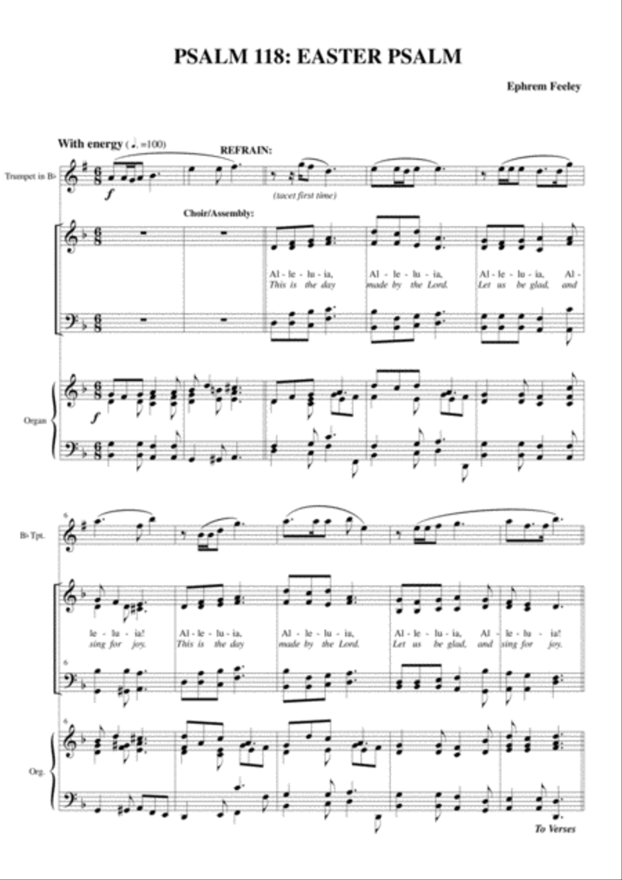 Psalm 118: Easter Psalm Psalm 118: Easter Psalm 4-Part scores gallery preview page 2