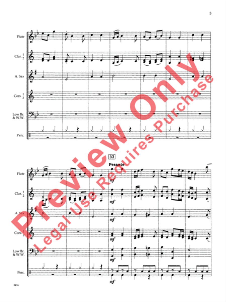 Russian Sailors' Dance Russian Sailors' Dance Concert Band scores gallery preview page 6