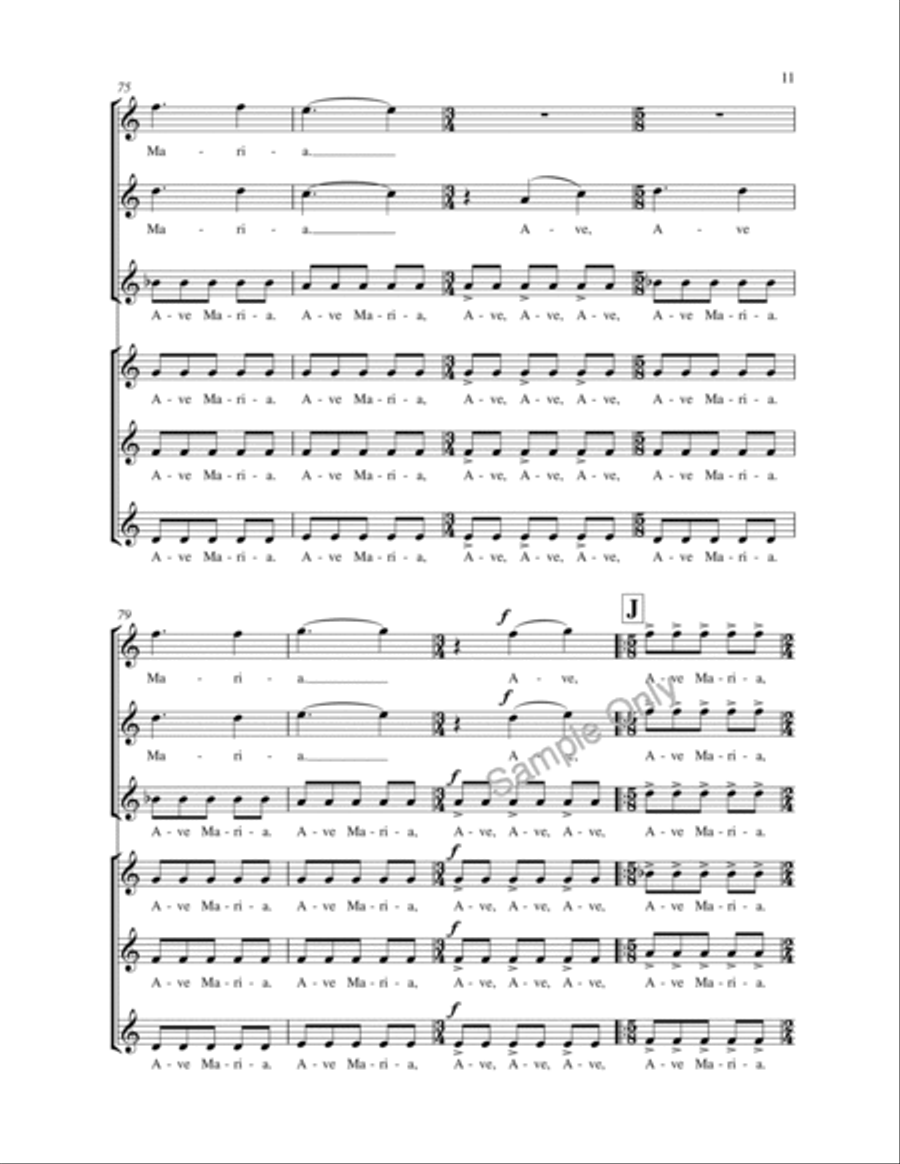 Ave Maria A Cappella scores gallery preview page 11