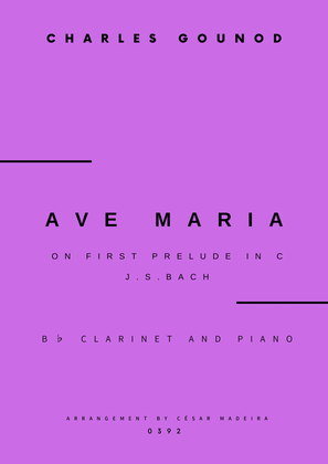 Ave Maria by Bach/Gounod - Bb Clarinet and Piano (Full Score)