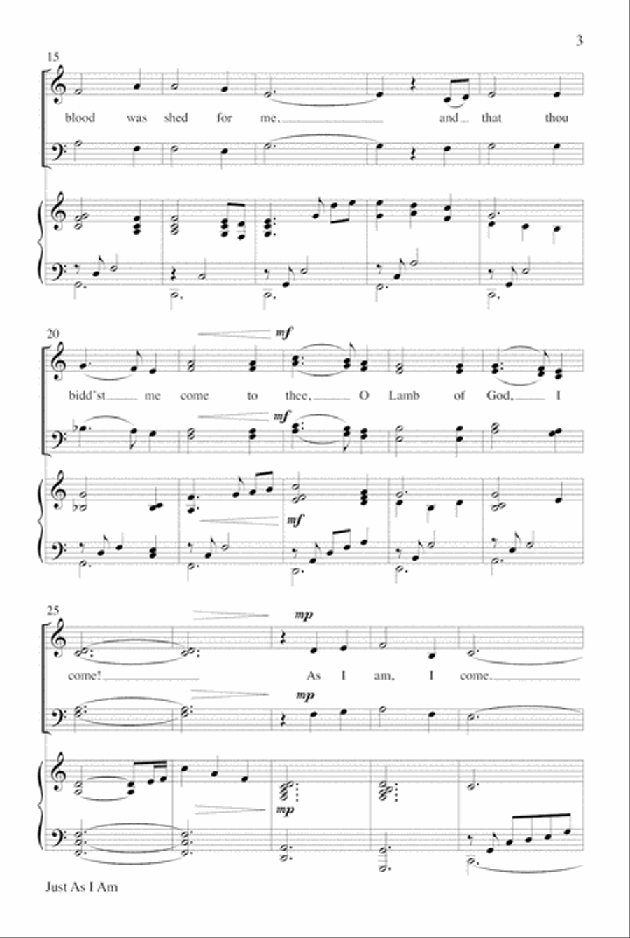 Just As I Am Choir scores gallery preview page 3
