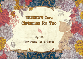 Book cover for Christmas for Two for piano with 4 hands, Op.158