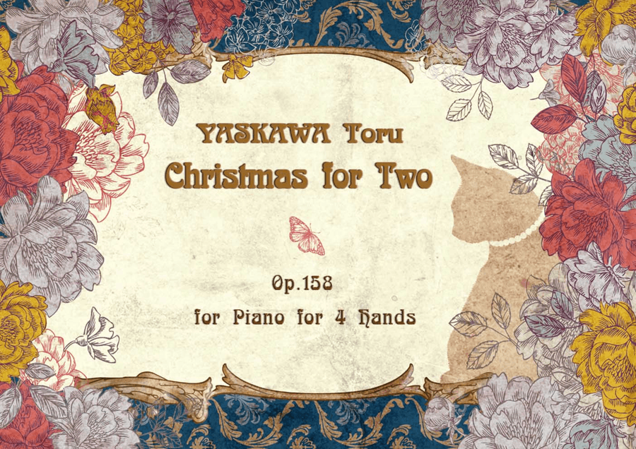 Book cover for Christmas for Two for piano with 4 hands, Op.158