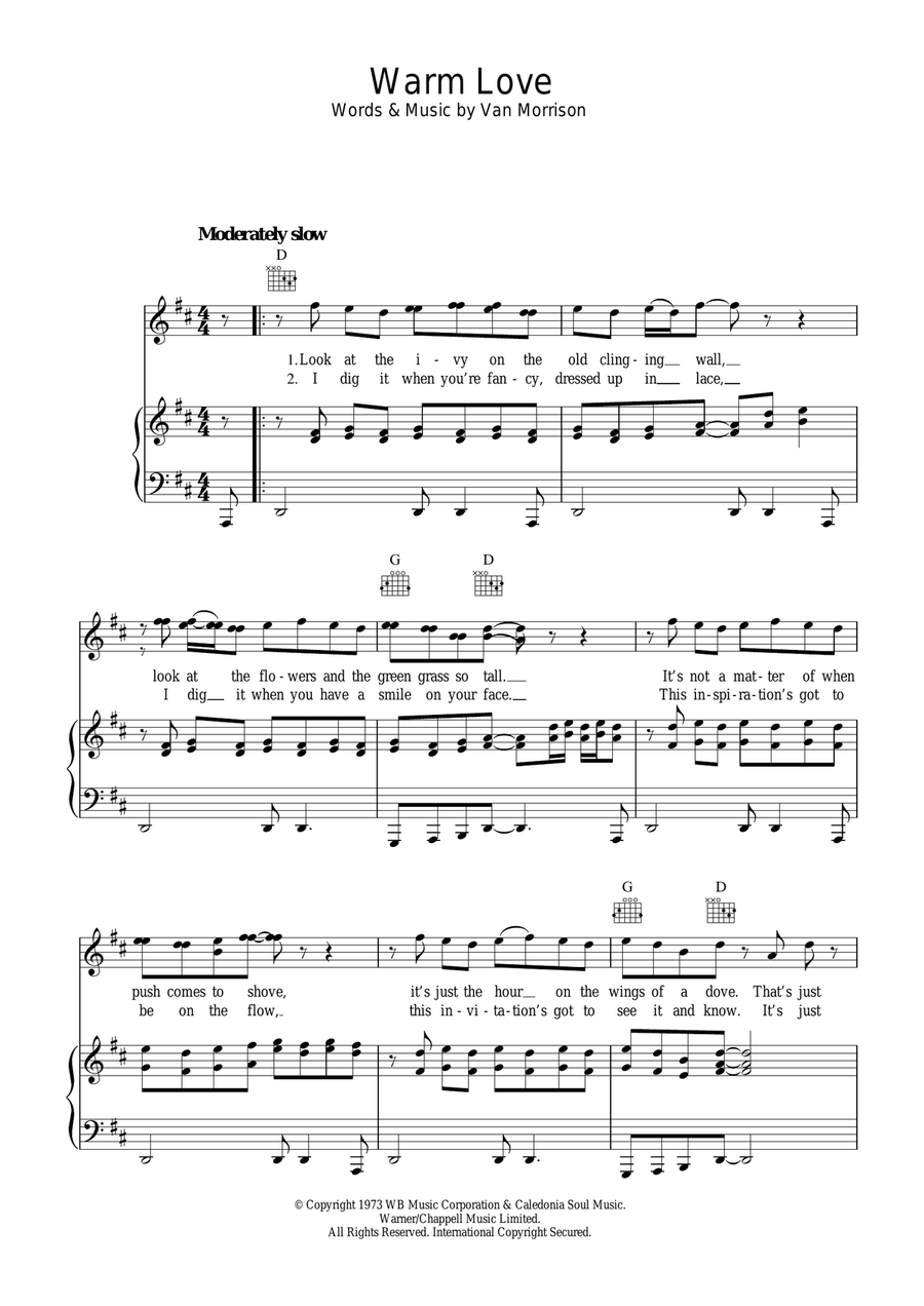 Warm Love Warm Love Guitar scores gallery preview page 1