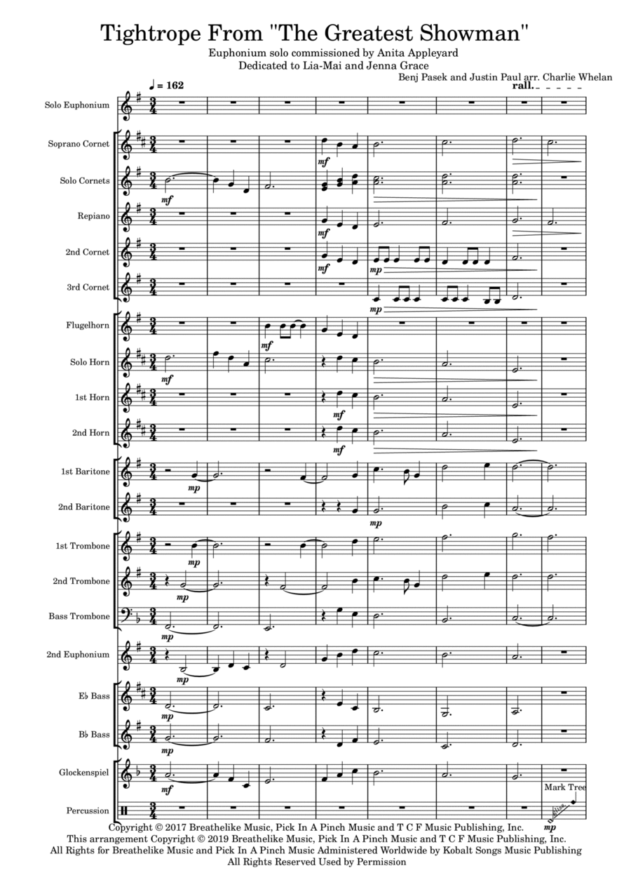 Tightrope Brass Band scores gallery preview page 1