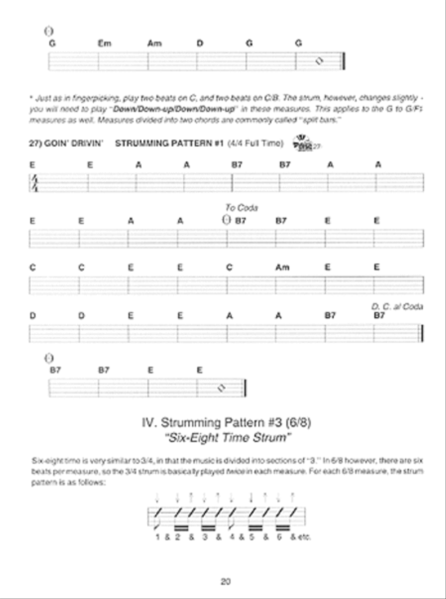 Basic Guitar Strumming and Fingerpicking Flatpicking Guitar scores gallery preview page 2