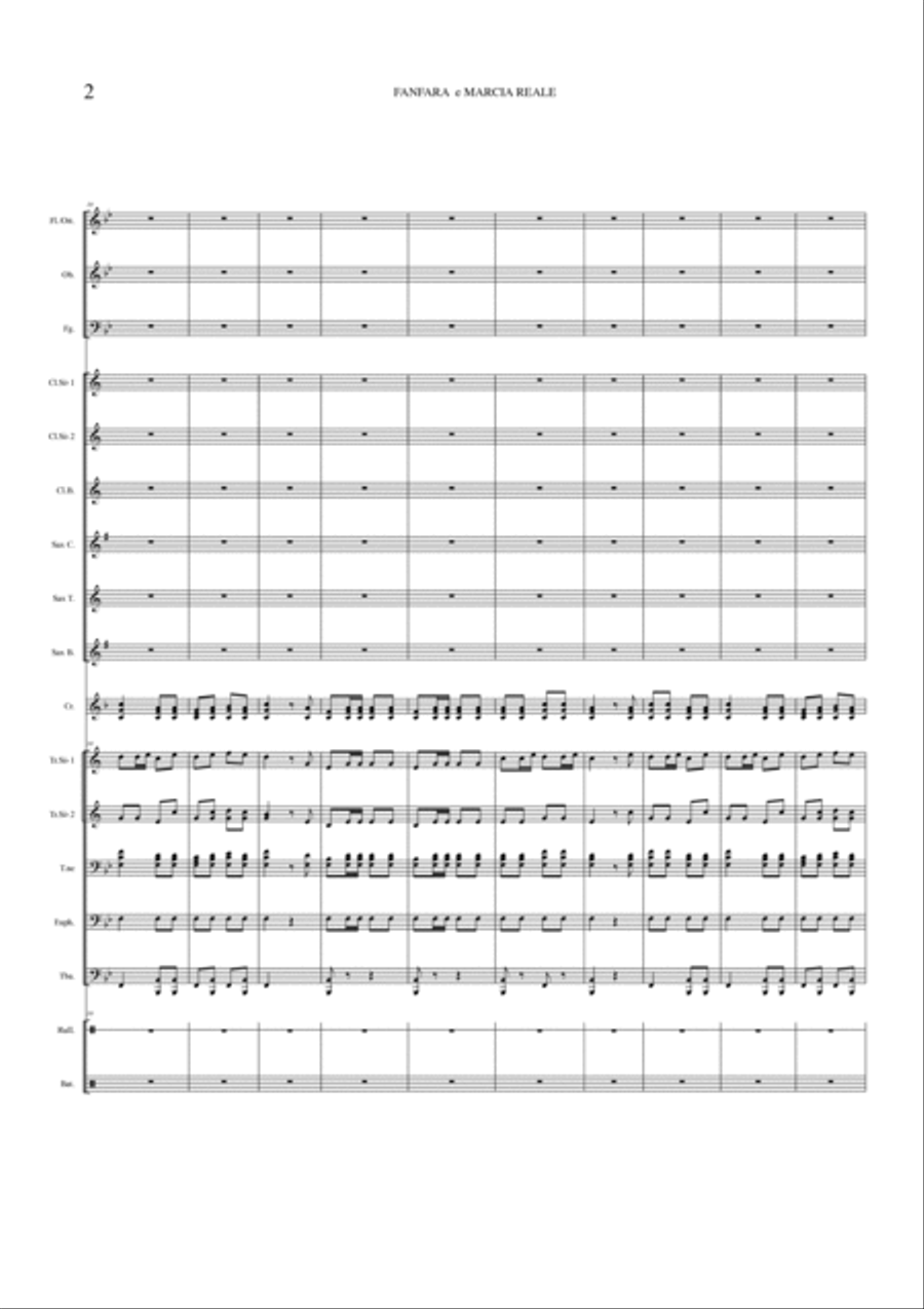 Fanfara e Marcia Reale Concert Band scores gallery preview page 5