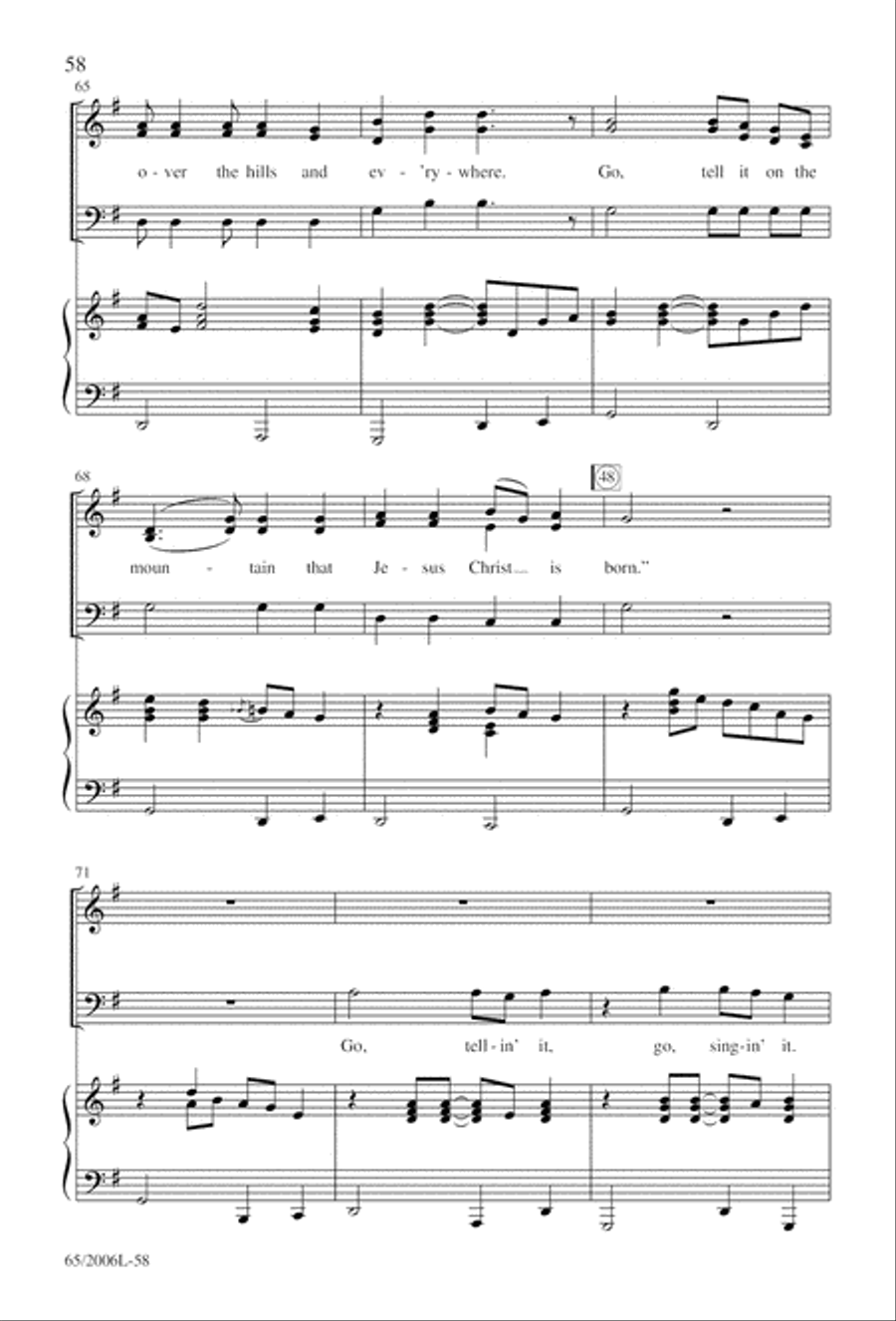 I Hear the Prophet Callin' 3-Part scores gallery preview page 59