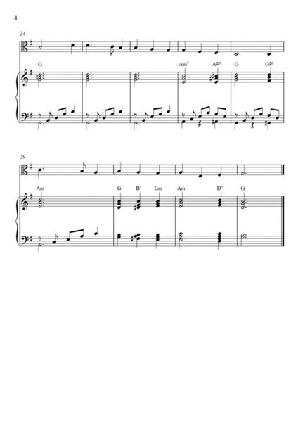 Traditional - Away In a Manger (Piano and Viola) with chords image number null