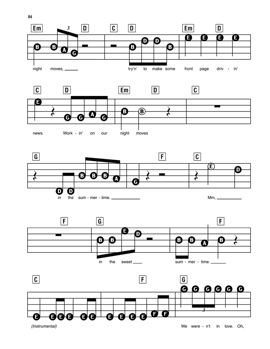 Night Moves Electronic Keyboard scores gallery preview page 3