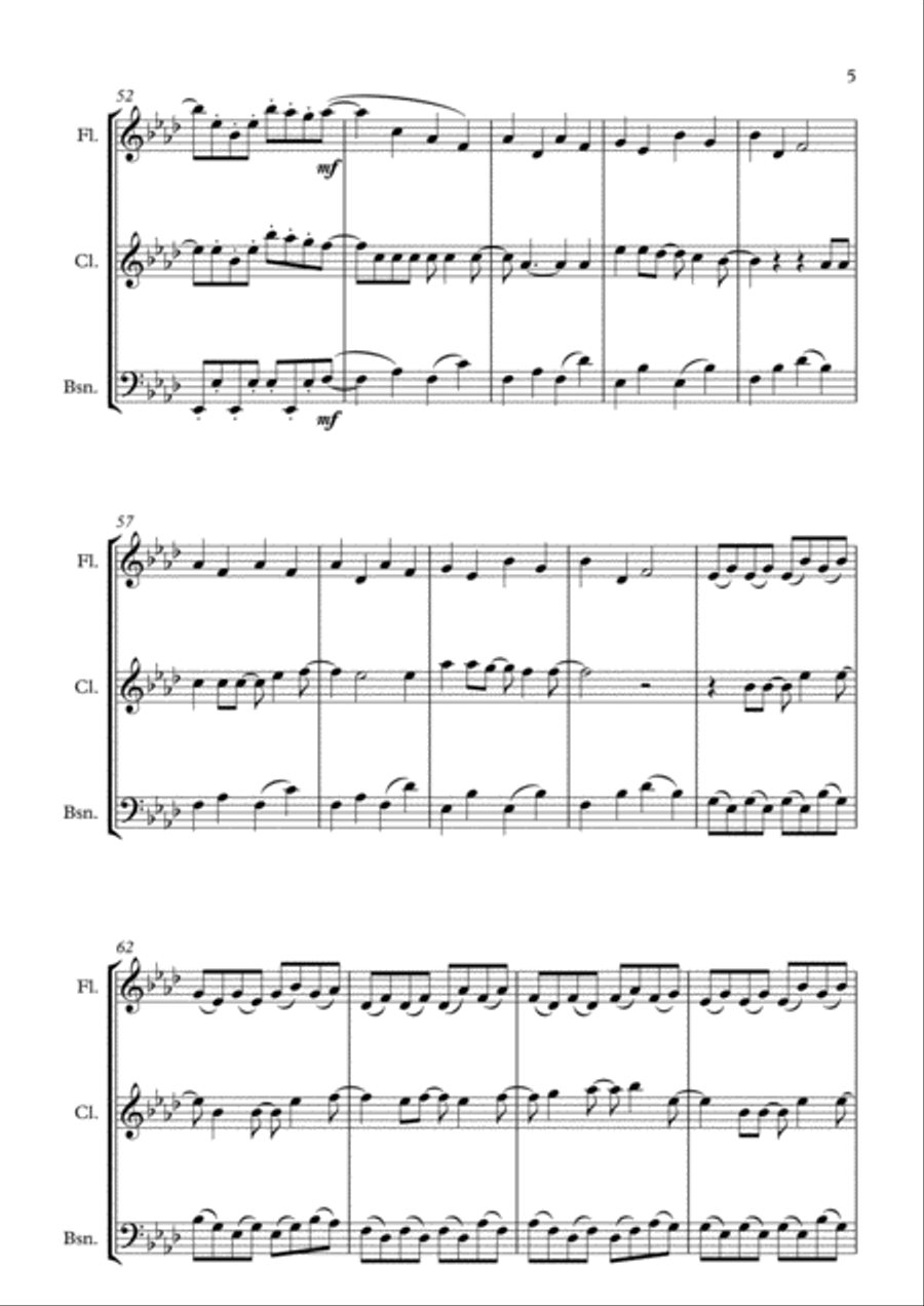 Let It Go (from Frozen) Woodwind Trio scores gallery preview page 5