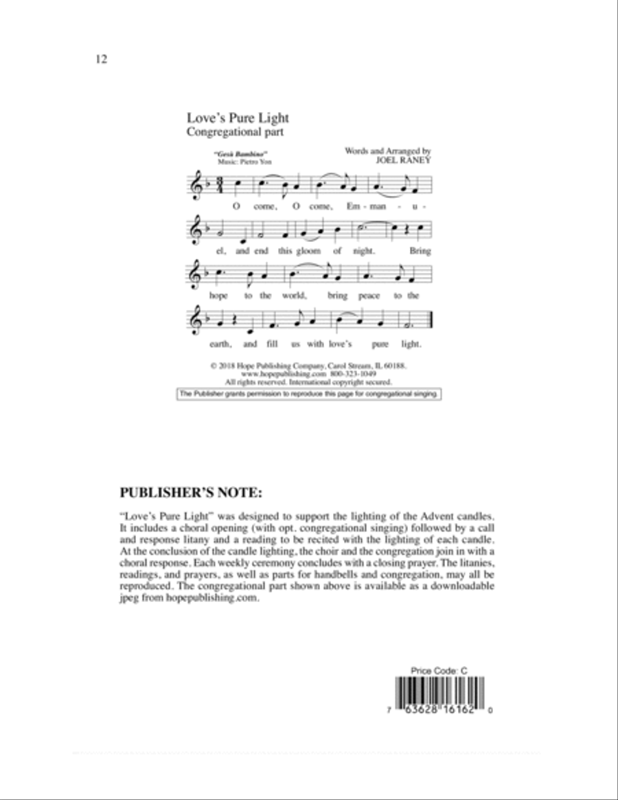 Love's Pure Light 3-Part scores gallery preview page 22