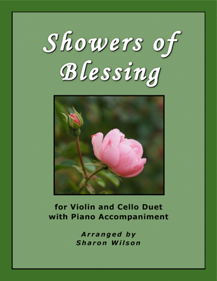 Book cover for Showers of Blessing (for VIOLIN and CELLO Duet with PIANO Accompaniment)